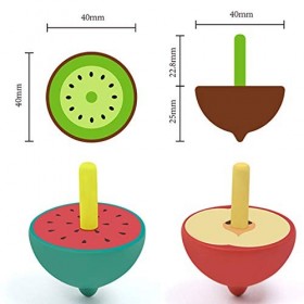 Zuzer Toupie en Bois,25PCS Toupie Bois Jouet Petite Toupies Spinning Top en Bois Jouets pour Enfants Motif Aléatoire 