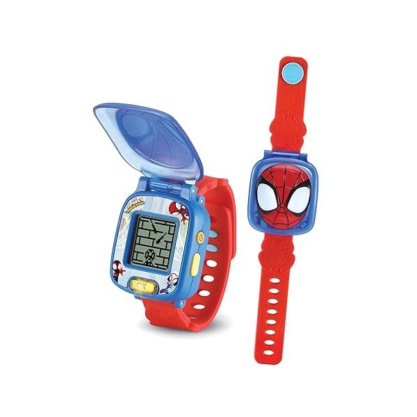 VTech - Disney Junior, La Montre-Jeu à Clapet Interactive de Spidey, Écran  Animé, Bracelet Souple, 9 Cadrans, 4 Jeux Éducatifs, Cadeau Enfant de 3 à 7