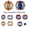 Cool Belle Beyblade Toupies,Toupie Burst Turbo avec Lanceurs, Gyro Pocket Box Pro-Cadeaux pour Enfant Non-Stop Battle Deluxe 