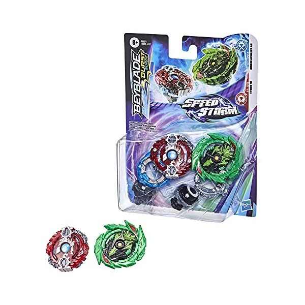 Beyblade Burst Surge Speedstorm, Dual Pack Origin Achilles A6 et Tyros T6