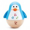 Hape Pingouin Culbuto Musical - Jouet Musical en Bois pour Enfant - Jouet dÉveil de Motricité pour Bébé dès 6 Mois - Jouet É
