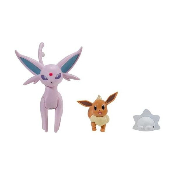 Pokemon PKW2683 Figurines Evoli, Snom, Espeon, Multicolore