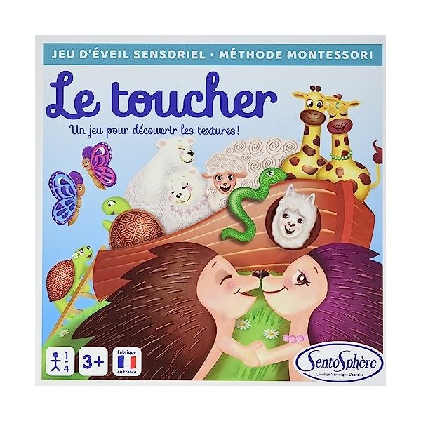 SentoSphère- Jeu sensoriel Tiere Le Toucher, 137, Multicolore, Small