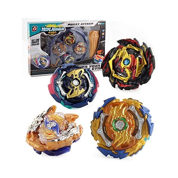 MLYWD Bayblade Toupies,Toupie Burst Turbo avec Lanceurs, Gyro Pocket Box Pro-Cadeaux pour Enfant Non-Stop Battle Deluxe Hasbr