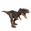 Jurassic World Figurine articulée et sonore de Rajasaurus Attaque Rugissante 33 cm avec code ADN caché et scannable, à Coll