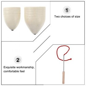 CLISPEED Jouets De Renseignement 5 Ensembles Toupies en Bois Vintage Flip Tops Tige Jouet Casse- Tête La Coordination Main- O