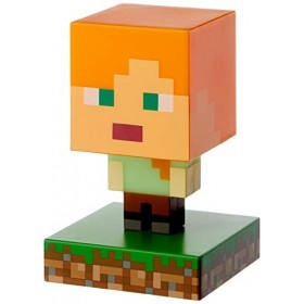 Lobcede.be Minecraft Steve Icon Light BDP, Super Bright Lamp for Minecraft Fans and Gamers, 11 cm Tall Powered by 2X AAA Batt