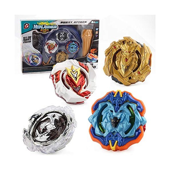 MLYWD Bayblade Toupies,Toupie Burst Turbo avec Lanceurs, Gyro Pocket Box Pro-Cadeaux pour Enfant Non-Stop Battle Deluxe Hasbr