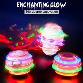 Halloween Toupies Déveil Jouets, 6 PCS Gyroscopiques avec Lumières LED et Musique Jouets, Kit de Faveurs de Jeux de Fête dh