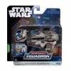 Bizak Star Wars Micro Galaxy Squadron OBI-WAN Kenobis Jedi Interceptor 8 cm avec 2 Figurines de 2,5 cm 62610034 