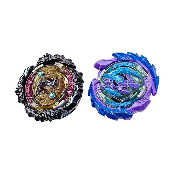 Hasbro Beyblade Burst QuadDrive, Pack de 2 toupies de compétition Wrath Fafnir F7 et Berserk Linwyrm L7