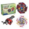 Netoke Toupie Bey Burst Turbo 4D Combinaison, avec Metal Fusion B-200 Lanceur, Jouets Classiques Enfants Cadeau, Modèle：B-170