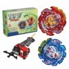 Netoke Toupie Bey Burst Turbo 4D Combinaison, avec Metal Fusion B-200 Lanceur, Jouets Classiques Enfants Cadeau, Modèle：B-203