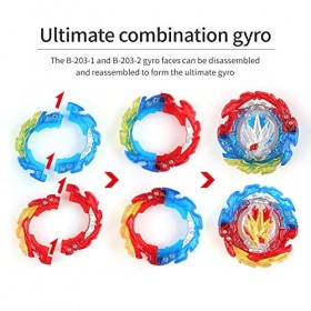 Netoke Toupie Bey Burst Turbo 4D Combinaison, avec Metal Fusion B-200 Lanceur, Jouets Classiques Enfants Cadeau, Modèle：B-203