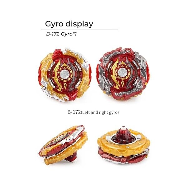 OBEST Bey Burst Turbo Set Starter Set, 4D Metal Fusion Fighting Gyro Set avec Lanceur, Bey Battling Tops Speed Gyro Launcher 