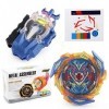 OBEST Battle Gyro Burst Turbo avec Burst Launcher, Toupie B-163 et 4D Metal Fusion Shell Kids Toy Gyroscope, Halloween/Noël/C