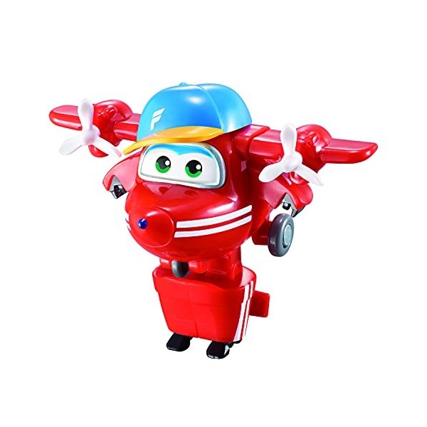 Super Wings AGENT CHACE Avion Jouet Transformable et Figurine Robot,Robot Transformable du Dessin Animé,Jouet Enfant 3 4 5 6 