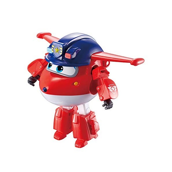 Super Wings AGENT CHACE Avion Jouet Transformable et Figurine Robot,Robot Transformable du Dessin Animé,Jouet Enfant 3 4 5 6 