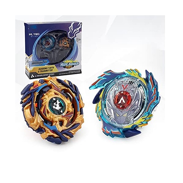 MLYWD Bayblade Toupies,Toupie Burst Turbo avec Lanceurs, Gyro Pocket Box Pro-Cadeaux pour Enfant Non-Stop Battle Deluxe Hasbr