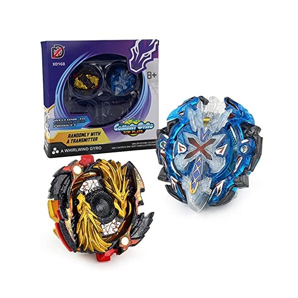 MLYWD Bayblade Toupies,Toupie Burst Turbo avec Lanceurs, Gyro Pocket Box Pro-Cadeaux pour Enfant Non-Stop Battle Deluxe Hasbr