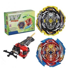 Netoke Toupie Bey Burst Turbo 4D Combinaison, avec Metal Fusion B-200 Lanceur, Jouets Classiques Enfants Cadeau, Modèle：B-173