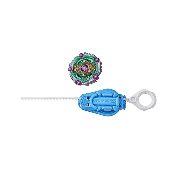 Beyblade Burst Surge, Starter Pack avec toupie de compétition Speedstorm Vex Lucius L6 et Lanceur