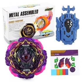 OBEST B-206 Ensemble Toupie de Combat avec Lanceur Bleu Cordon de Traction Bidirectionnel