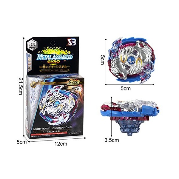 simyron Toupie Burst Set 2 Pcs 4D Set Beyblade Métal Fusion Jouet Set,Metal Fusion Burst Turbo Blade Gyro de Combat Jouet Set