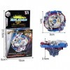 simyron Toupie Burst Set 2 Pcs 4D Set Beyblade Métal Fusion Jouet Set,Metal Fusion Burst Turbo Blade Gyro de Combat Jouet Set