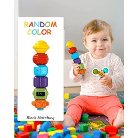 JOFLVA Jouet Montessori 1 an, Trieur de Formes pour Bébé, avec 3 Jouets à Ventouse et Labyrinthe de Perles, Jouets dapprenti