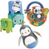 Fisher-Price coffret Je Découvre mes Mains, 3 jouets d’éveil pour bébé et tout-petit, spécial motricité fine, 6 mois et plus,