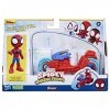 Marvel Spidey et Ses Amis Extraordinaires, Figurine Spidey avec Moto, Jouet pour Filles et garçons, dès 3 Ans