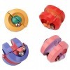 YHomU Enfants Toupie Drôle 4 PCS Éducatif Gyroscope Rotatif Top Spinner Top Avec Piste De Flipper En Plastique Éducatif Stres