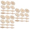 BESPORTBLE 60 Pcs Plateau en Bois Woody Jouet Empiler Jouets Décor pour Enfants Gyroscopes Non Peints Artisanat Tops pour Enf