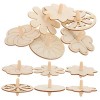 BESPORTBLE 60 Pcs Plateau en Bois Woody Jouet Empiler Jouets Décor pour Enfants Gyroscopes Non Peints Artisanat Tops pour Enf