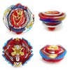 ENIKMOSD Toupie Burst Set, 2 Toupie Burst avec 1 Launcher,Toupie de Combat Métal Fusion Battle Set Jouets pour Enfants,Gyro M