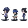 Indorasen Lot de 3 figurines Chibi Uchiha Sasuke