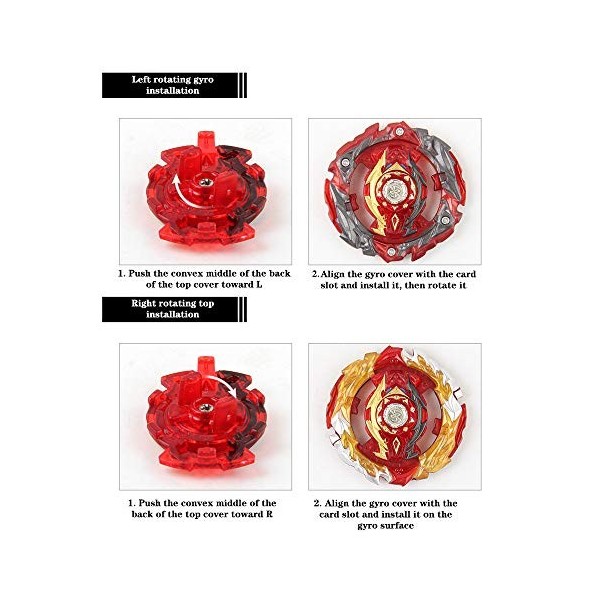 Bayblade Burst Toupies，Burst Turbo avec Lanceurs，4D Combat Top Top Model Metal Masters Speed Top avec Rafale pour La Journée 