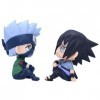 Indorasen Lot de 2 figurines danime Chibi Kakashi Uchiha Sasuke