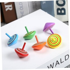 ibasenice 16 Pièces Top Woody Jouet Enfants Jouets en Bois Puzzle Jouets Haut Jouet Bureau Plateau Rotatif en Bois Jouet Gyro