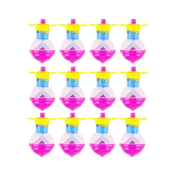 Toyvian 12Pcs Light Up Kids Toy Gyro Toy UFO Toy Toy Tops pour