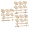 INOOMP 48 Pcs Jouet De Disque Volant en Bois Jouets Empilables Para Niños Jouets De Disque Volant Gyroscopes Non Peints Dessu