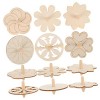 INOOMP 48 Pcs Jouet De Disque Volant en Bois Jouets Empilables Para Niños Jouets De Disque Volant Gyroscopes Non Peints Dessu