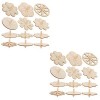 INOOMP 48 Pcs Jouet De Disque Volant en Bois Jouets Empilables Para Niños Jouets De Disque Volant Gyroscopes Non Peints Dessu