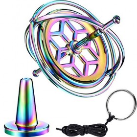 Norme Gyroscope Toupie Anti-Gravité en Métal Jouet de Balance de Gyroscope Cadeau Éducatif Coloré