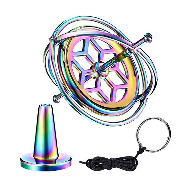 Norme Gyroscope Toupie Anti-Gravité en Métal Jouet de Balance de Gyroscope Cadeau Éducatif Coloré