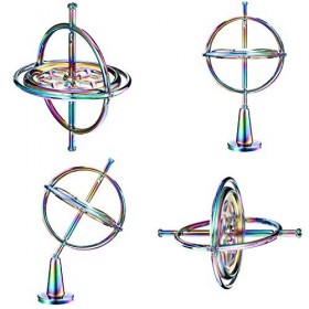 Norme Gyroscope Toupie Anti-Gravité en Métal Jouet de Balance de Gyroscope Cadeau Éducatif Coloré