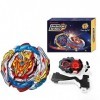 Hozuumo Bey Toupie Bay Blade Burst Turbo Combinaison, avec Metal Fusion Lanceur, Jouets Classiques Enfants Cadeau, B-201