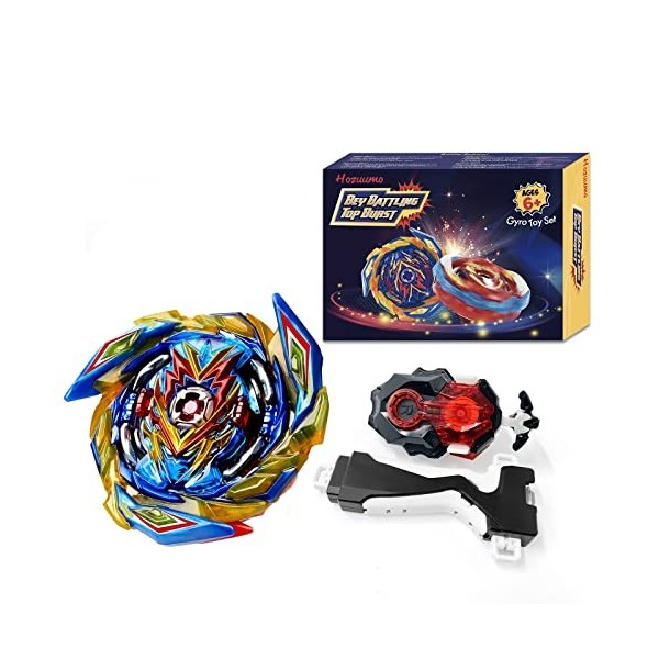 Hozuumo Bey Toupie Bay Blade Burst Turbo Combinaison, avec Metal Fusion Lanceur, Jouets Classiques Enfants Cadeau, B-163