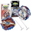 Miotlsy Toupie Burst Set 2 Pcs 4D Set Beyblade Métal Fusion Jouet Set Jouets Classiques pour La Fête des Enfants Noël Hallowe